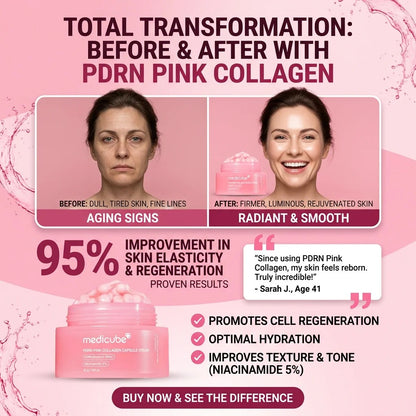 Medicube PDRN Pink Collagen Capsule Cream – Glass Skin & Firming Effect