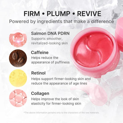 PDRN Collagen Eye Patches – Reduce Puffiness & Dark Circles | Korean Skincare